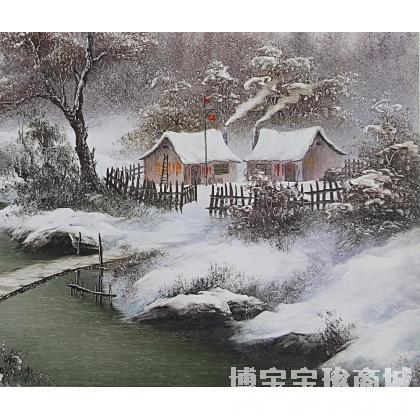 陆正峰 作品《乡村雪景》 类别: 油画X