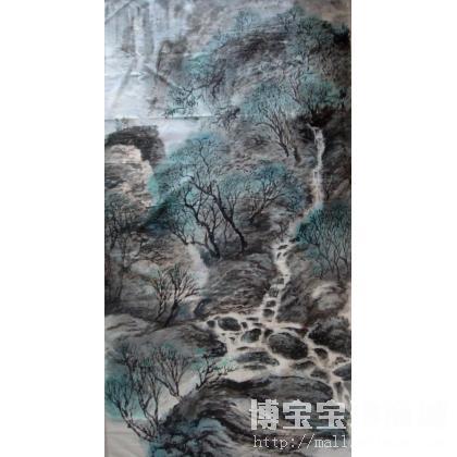 于恩沛 观瀑 类别: 国画山水作品